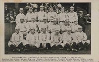 1900 Postcards & Trade # 1905 Philadelphia Athletics Team Crowd in Background Baseball Card