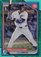 2024 Bowman Draft #BDC67 Cam Smith Chrome-Aqua Wave Baseball Card