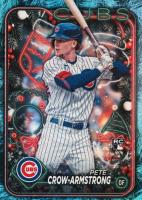 2024 Topps Holiday #H136 Pete Crow-Armstrong Blue Metallic Holiday Tree Baseball Card
