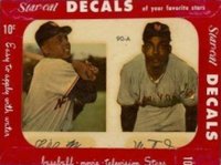 1952 Star-Cal Decals Type 2 #90-a Monte Irvin/Willie Mays Baseball Card