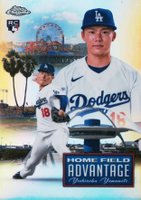 2024 Topps Chrome Update Home Field Advantage #18 Yoshinobu Yamamoto Baseball Card
