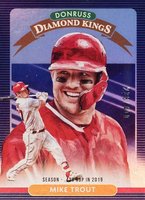 2020 Panini Donruss #9 Mike Trout Season Stat Line Baseball Card