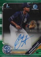 2019 Bowman Draft Chrome Draft Picks Autograph #CDACA CJ Abrams Green Refractor Baseball Card