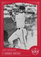 2018 Panini Diamond Kings #76 Shohei Ohtani Black and White-Red Frame Baseball Card