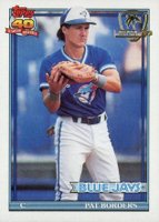1991 Topps Desert Shield #49 Pat Borders Baseball Card