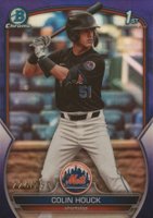 2023 Bowman Draft #BDC175 Colin Houck Chrome-Purple Baseball Card
