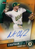 2019 Finest Autographs #FA-MC Matt Chapman Orange Refractor Baseball Card