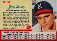 1962 Post Cereal #152 Joe Torre Baseball Card