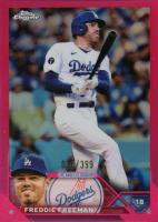 2023 Topps Chrome #5 Freddie Freeman Magenta Refractor Baseball Card