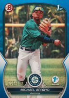 2023 Bowman 1st Edition #BPPF63 Michael Arroyo Blue Foil Baseball Card