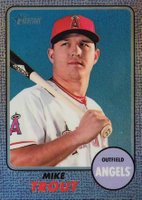 2017 Topps Heritage  #450 Mike Trout Chrome-Purple Refractor Baseball Card