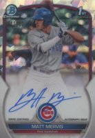 2023 Bowman Chrome Prospect Autographs #CPAMM Matt Mervis Atomic Refractor Baseball Card