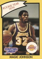 1990 Kenner Starting Lineup # Magic Johnson Yellow Basketball Card