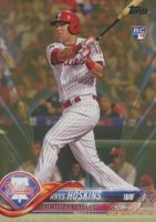 2018 Topps #259 Rhys Hoskins Batting-Gold Baseball Card