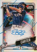 2024 Topps Chrome Cosmic Cosmic Chrome Autographs #EC Evan Carter Baseball Card
