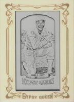 2014 Topps Gypsy Queen #111 Ernie Banks Framed Mini Black Printing Plate 1/1 Baseball Card