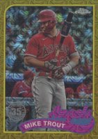2024 Topps Silver Pack 1989 Chrome Promo #T89C17 Mike Trout Gold Baseball Card