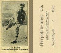 1916 Herpolsheimer Co. #21 Joe Bush Baseball Card