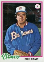 1978 Topps #349 Rick Camp Baseball Card