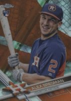 2017 Topps Chrome #9 Alex Bregman Blue Jersey-Orange Refractor Baseball Card