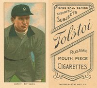 1909 White Borders Tolstoi #279 Tommy Leach Bending Over Baseball Card