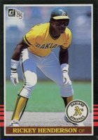 1985 Donruss #176 Rickey Henderson Baseball Card