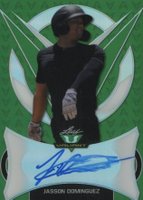 2019 Leaf Valiant Autographs  #BAJD1 Jasson Dominguez Green Baseball Card