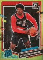 2023 Panini Donruss Optic #239 Scoot Henderson Lime Green Basketball Card