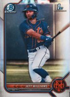 2022 Bowman Draft #BDC190 Jett Williams Chrome-Refractor Baseball Card