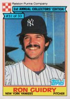 1984 Ralston Purina Hand Cut #31 Ron Guidry Baseball Card