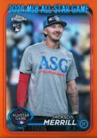 2024 Topps Chrome Update 2024 All-Star Game Chrome #49 Jackson Merrill Orange Refractor Baseball Card