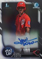 2016 Bowman Chrome Prospects Autographs #JS Juan Soto Baseball Card