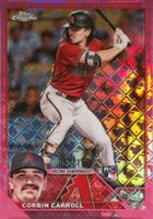 2023 Topps Chrome Logofractor Edition #95 Corbin Carroll Pink Refractor Baseball Card