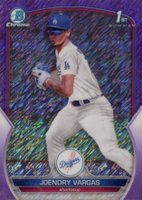 2023 Bowman Chrome Prospects #BCP218 Joendry Vargas Purple Shimmer Baseball Card