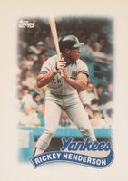 1989 Topps Mini League Leaders #66 Rickey Henderson Baseball Card