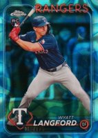 2024 Topps Chrome Update #USC35 Wyatt Langford Aqua/Blue Lava Lamp Baseball Card