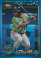 2024 Topps Pro Debut #PDC115 Cam Collier Chrome-Blue Refractor Baseball Card