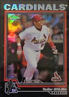 2004 Topps Chrome #219 Yadier Molina Black Refractor Baseball Card