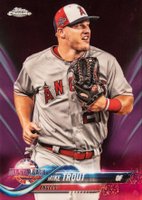 2018 Topps Chrome Update #HMT69 Mike Trout Pink Refractor Baseball Card