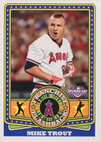 2015 Topps Opening Day Franchise Flashbacks #FF-20 Mike Trout Baseball Card