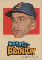 1967 Topps Red Sox Stickers #2 Darrell Brandon Baseball Card
