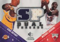 2008 SP Rookie Threads SP Threads Dual  #TD-BJ Kobe Bryant/Michael Jordan Basketball Card