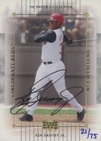 2003 Ultimate Collection Buyback Autographs #31 Ken Griffey Jr. 2003 UD Deck Patch Collection-Autograph Baseball Card