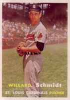 1957 Topps #206 Willard Schmidt Baseball Card