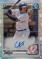 2020 Bowman Chrome Prospect Autographs #CPAAC Antonio Cabello Refractor Baseball Card