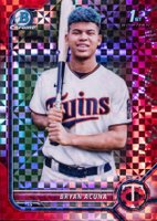 2022 Bowman Chrome X Prospects #151 Bryan Acuna Red X-Fractor Baseball Card