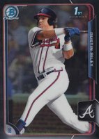 2015 Bowman Draft #157 Austin Riley Chrome-Asia Black Refractor Baseball Card