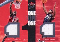 2007 Ultra One on One Jersey #OOJJ LeBron James/Michael Jordan Basketball Card