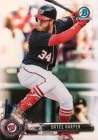 2017 Bowman Chrome #96 Bryce Harper Refractor Baseball Card
