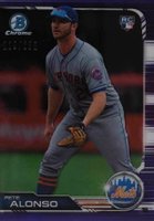 2019 Bowman Chrome #48 Pete Alonso Purple Refractor Baseball Card